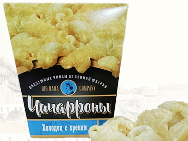 Чичарроны со вкусом холодца и хрена в Омске