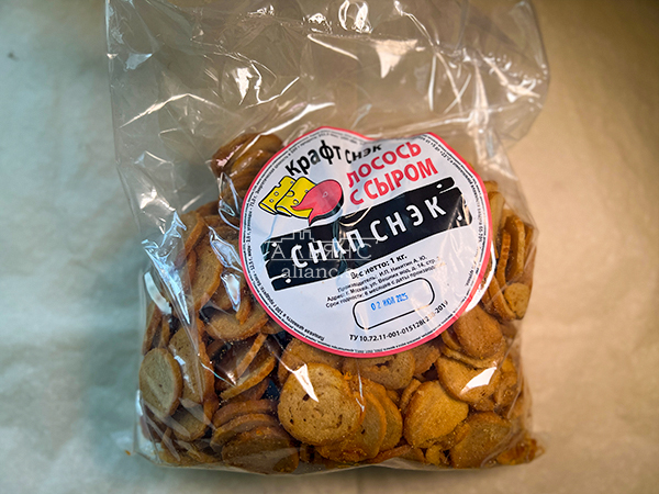 Снапсы ПШЕНИЧНЫЕ "Лосось с сыром" в Омске