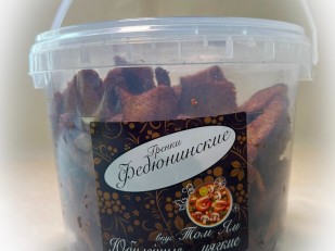 Сухарики с красной икрой: Гренки 