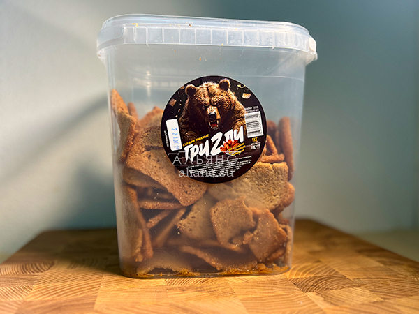 Ведро Ржаные гренки со вкусом Крылышки Барбекю (1 кг) в Омске