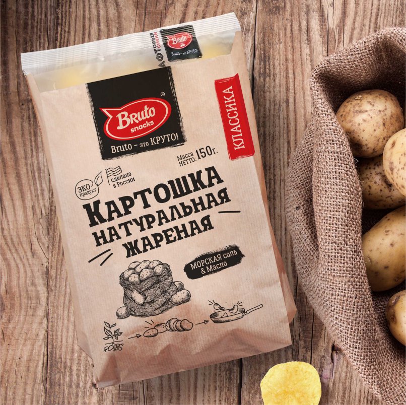 Картофель «Бруто» с солью 130 гр. в Омске